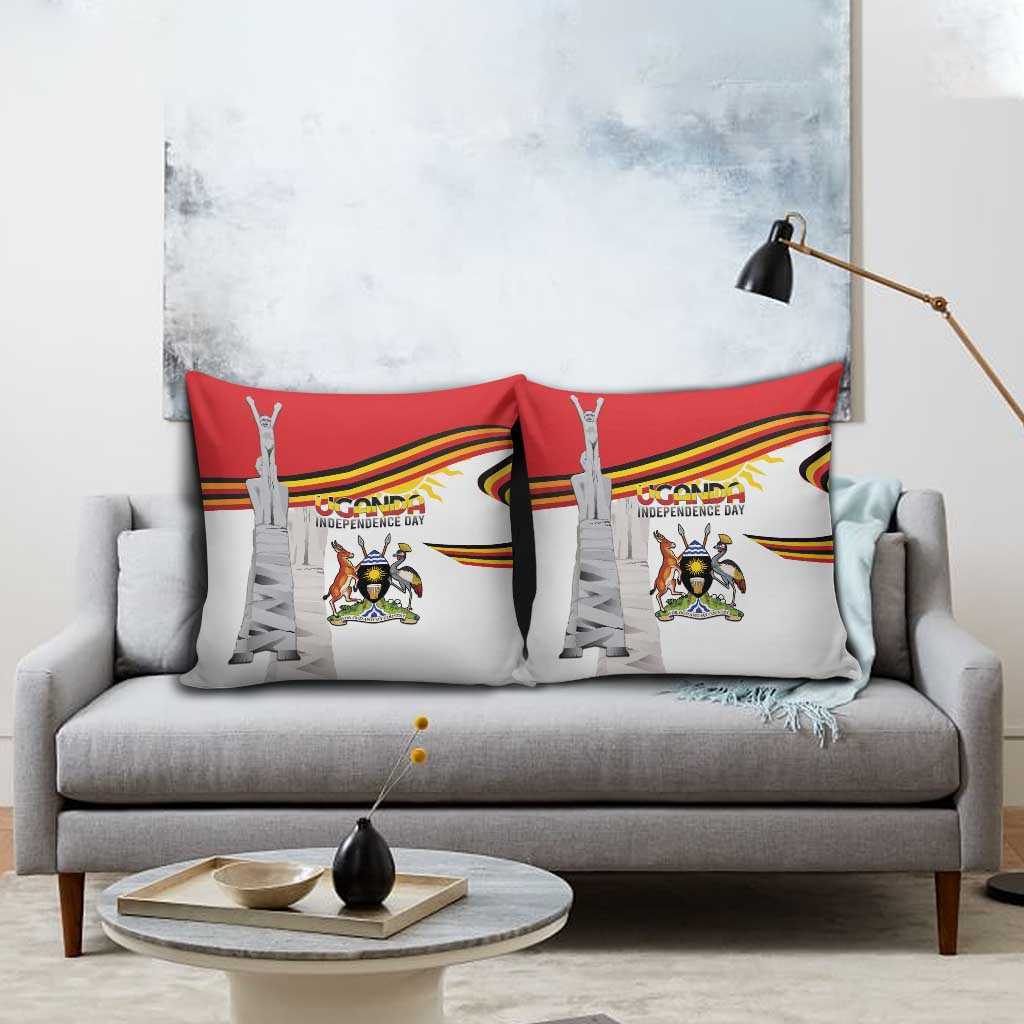 Uganda Independence Day Pillow Cover Independence Monument - Coat Of Arms
