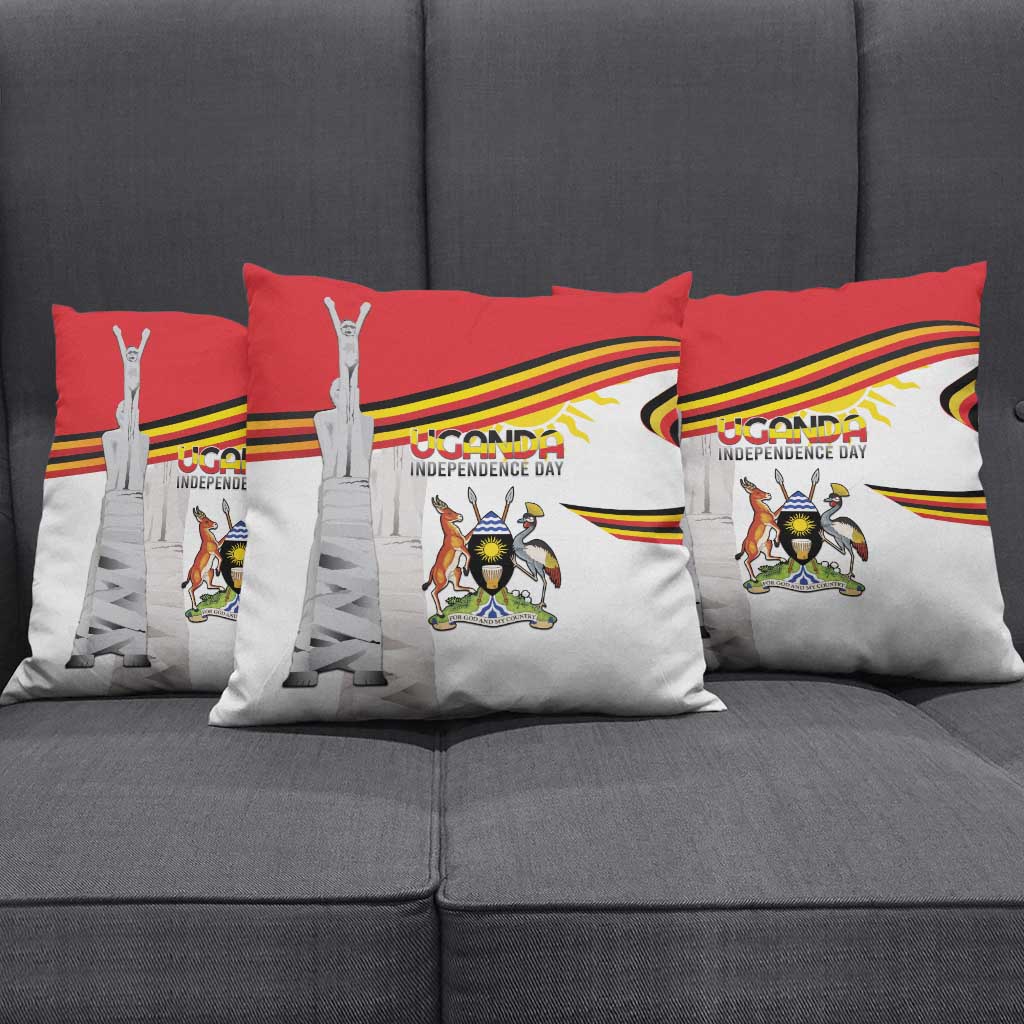 Uganda Independence Day Pillow Cover Independence Monument - Coat Of Arms