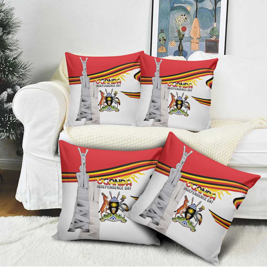 Uganda Independence Day Pillow Cover Independence Monument - Coat Of Arms