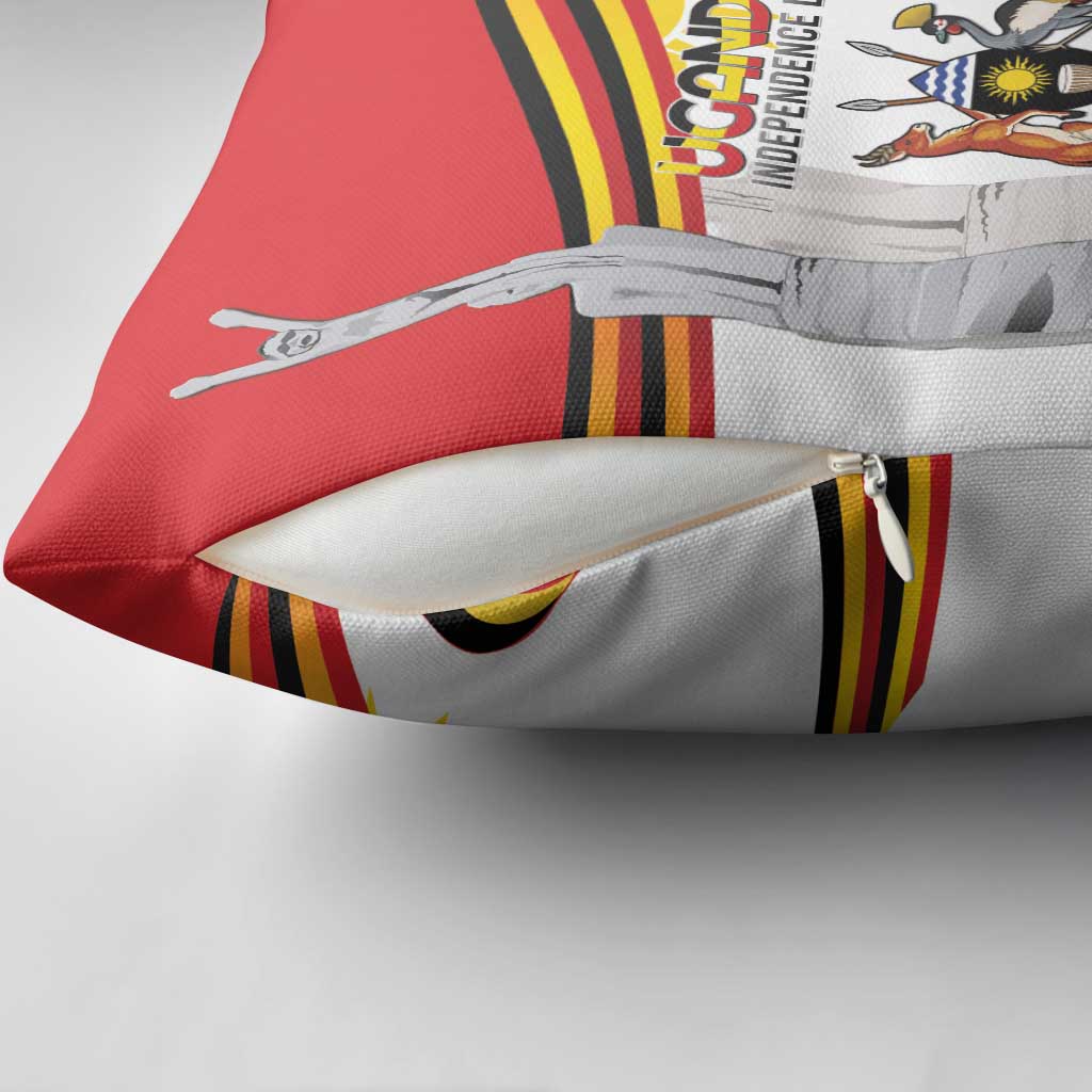 Uganda Independence Day Pillow Cover Independence Monument - Coat Of Arms