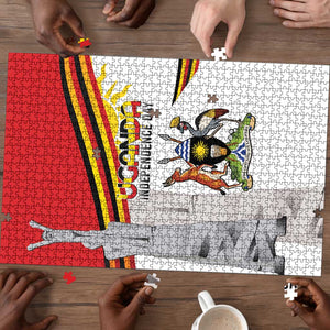 Uganda Independence Day Puzzle Independence Monument - Coat Of Arms