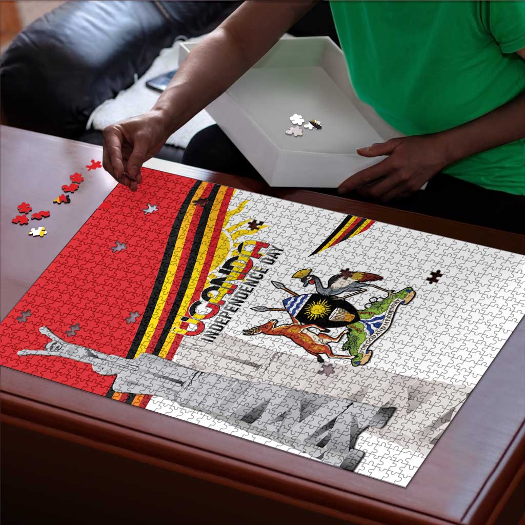 Uganda Independence Day Puzzle Independence Monument - Coat Of Arms