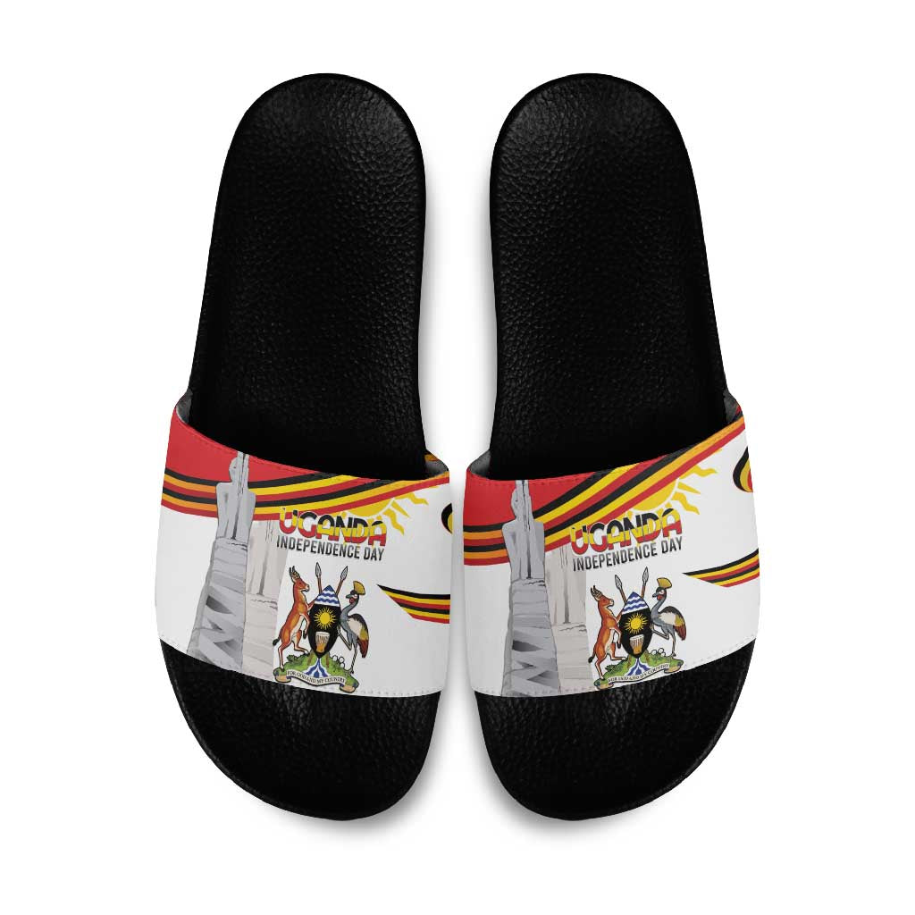 Uganda Independence Day Slide Sandals Independence Monument - Coat Of Arms