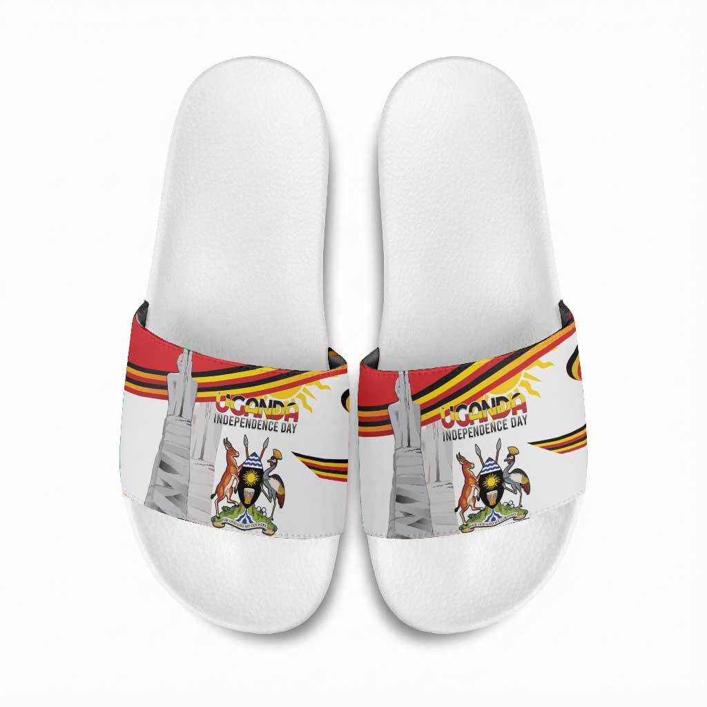 Uganda Independence Day Slide Sandals Independence Monument - Coat Of Arms