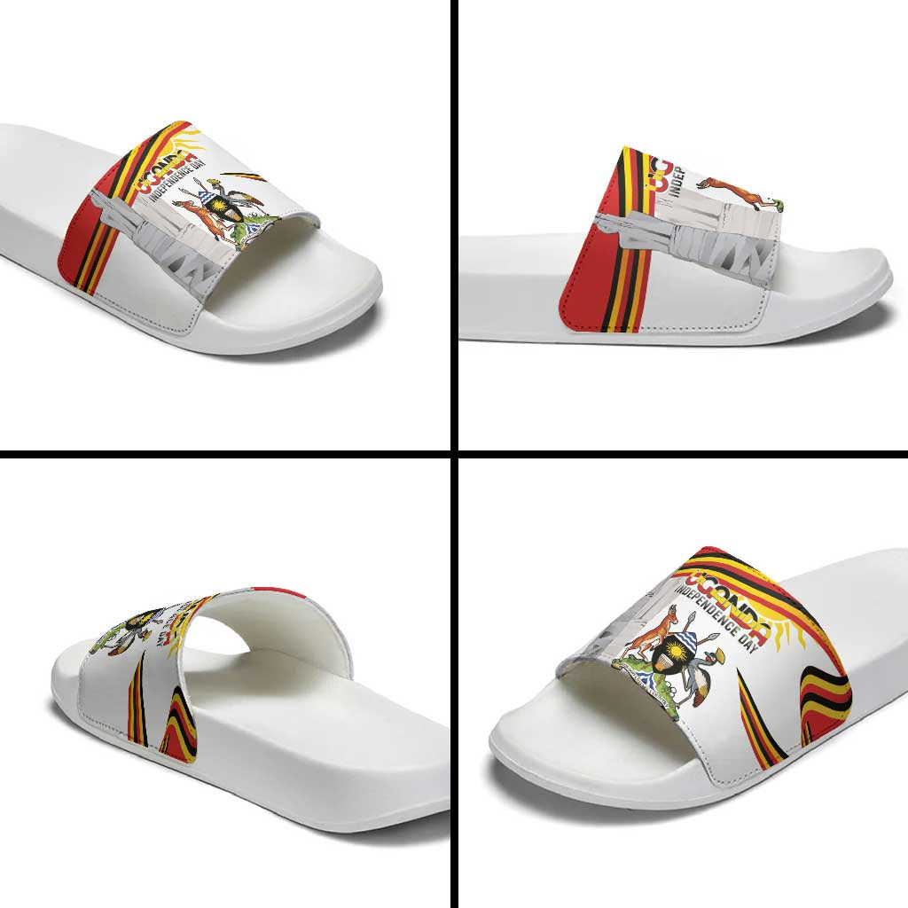 Uganda Independence Day Slide Sandals Independence Monument - Coat Of Arms