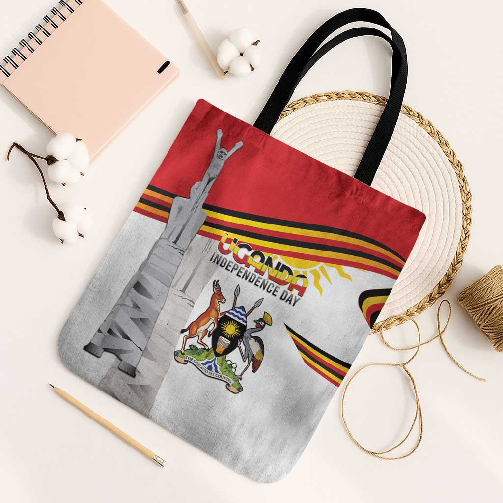 Uganda Independence Day Tote Bag Independence Monument - Coat Of Arms