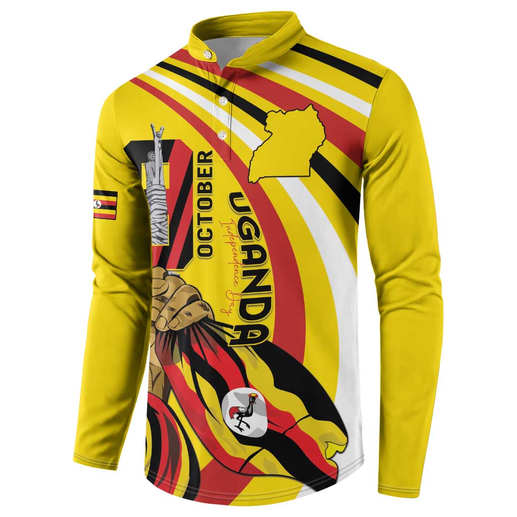 Uganda Button Sweatshirt 63rd Anniversary Of Independence