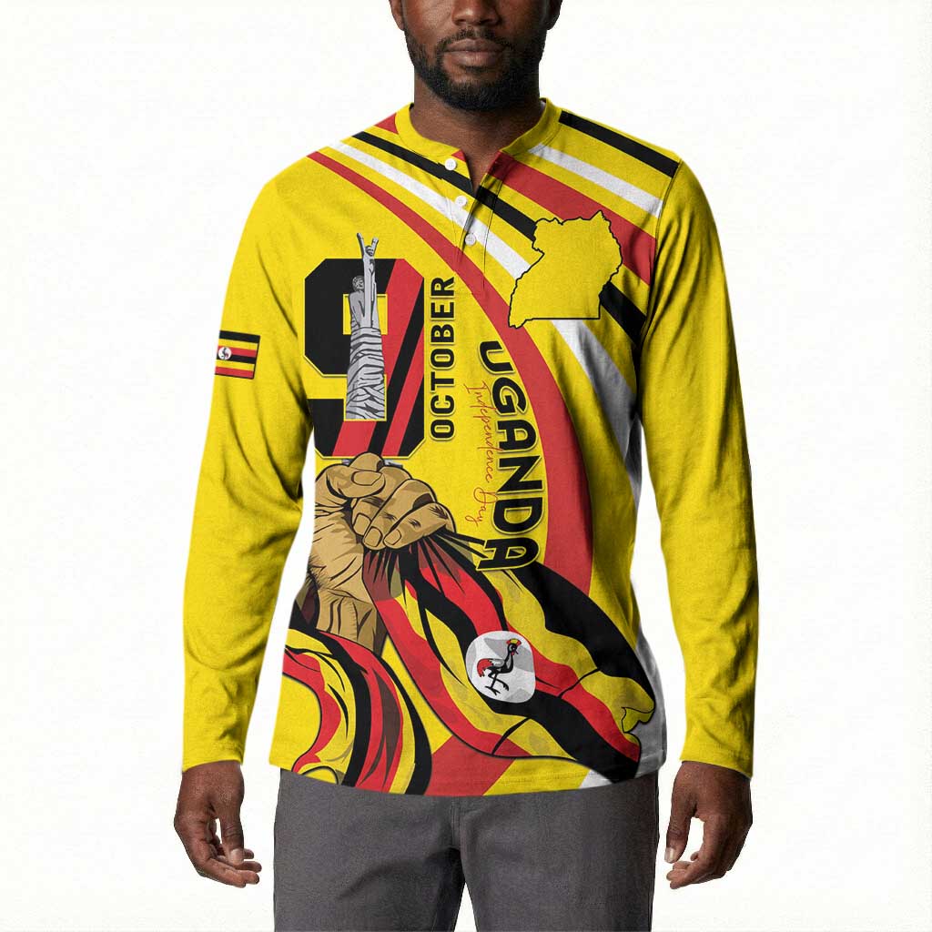Uganda Button Sweatshirt 63rd Anniversary Of Independence