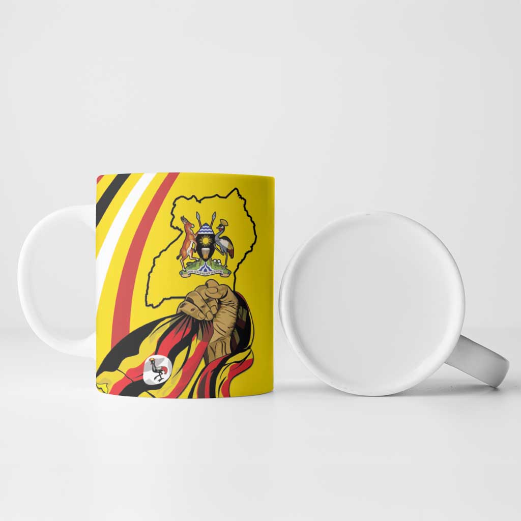 Uganda Ceramic Mug 63rd Anniversary Of Independence