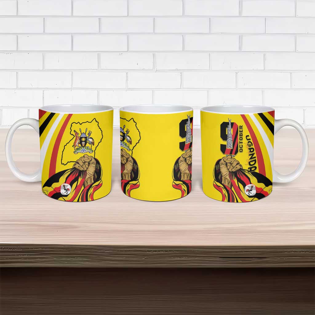 Uganda Ceramic Mug 63rd Anniversary Of Independence