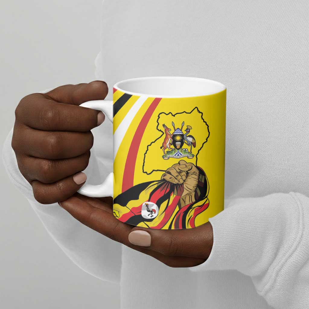 Uganda Ceramic Mug 63rd Anniversary Of Independence