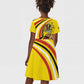 Jamhuri ya Uganda Kid Short Sleeve Dress Happy Independence Day - African Pride