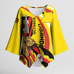 Uganda Kimono Sleeve Blouse 63rd Anniversary Of Independence