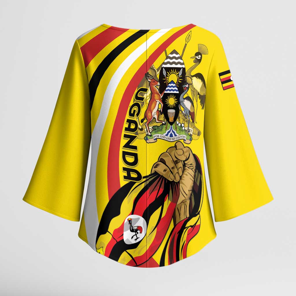 Uganda Kimono Sleeve Blouse 63rd Anniversary Of Independence