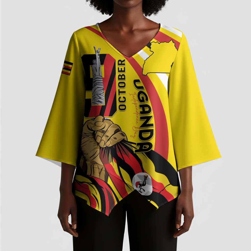 Uganda Kimono Sleeve Blouse 63rd Anniversary Of Independence
