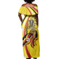 Jamhuri ya Uganda Off Shoulder Maxi Dress Happy Independence Day - African Pride