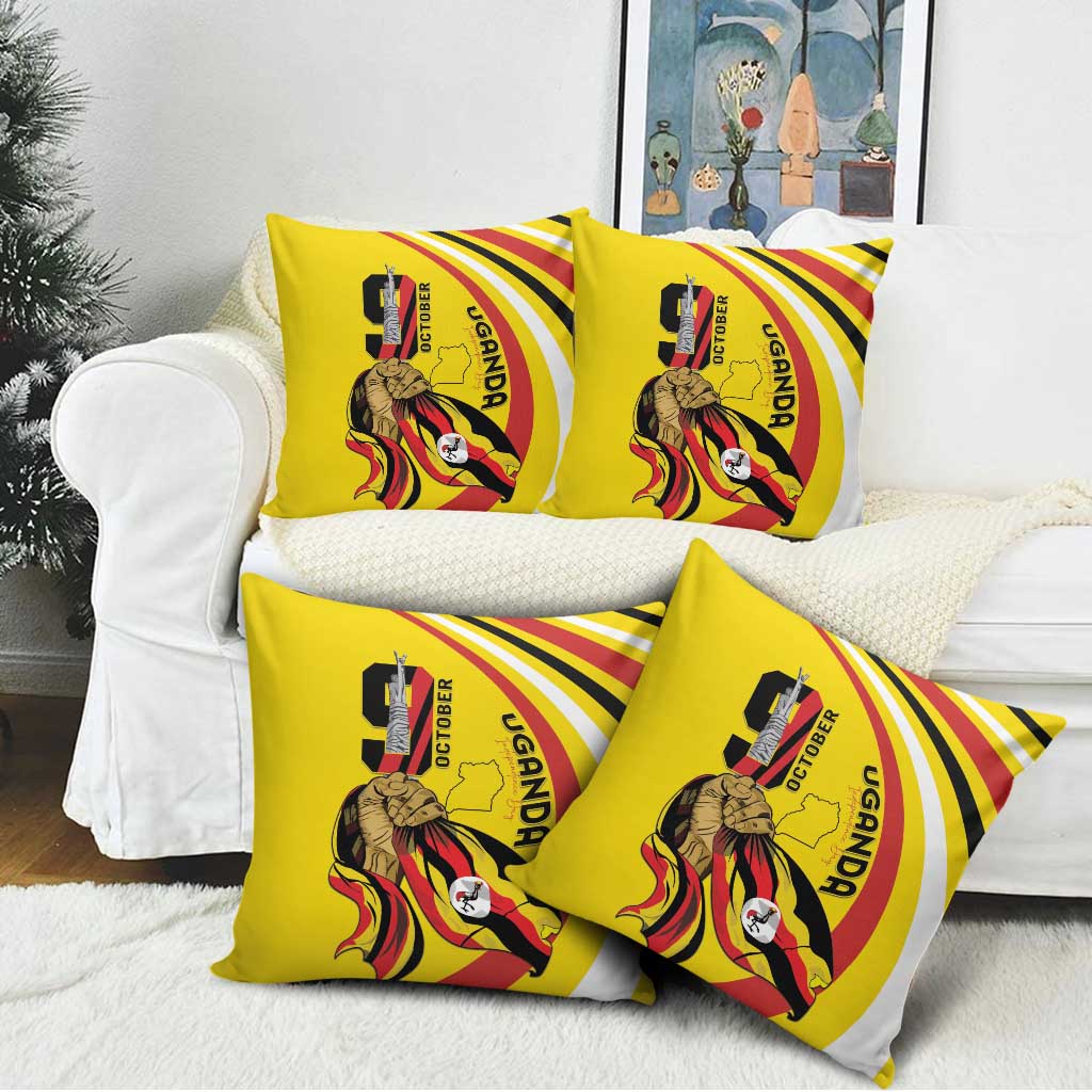Uganda Pillow Cover 63rd Anniversary Of Independence