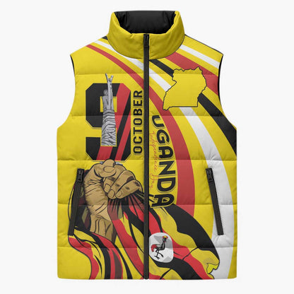 Uganda Sleeveless Puffer Jacket 63rd Anniversary Of Independence