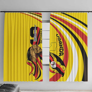 Jamhuri ya Uganda Window Curtain Happy Independence Day - African Pride
