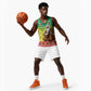 Afro Chirstmas in Senegal Basketball Jersey Black Santa Playing Djembe Drum LT15