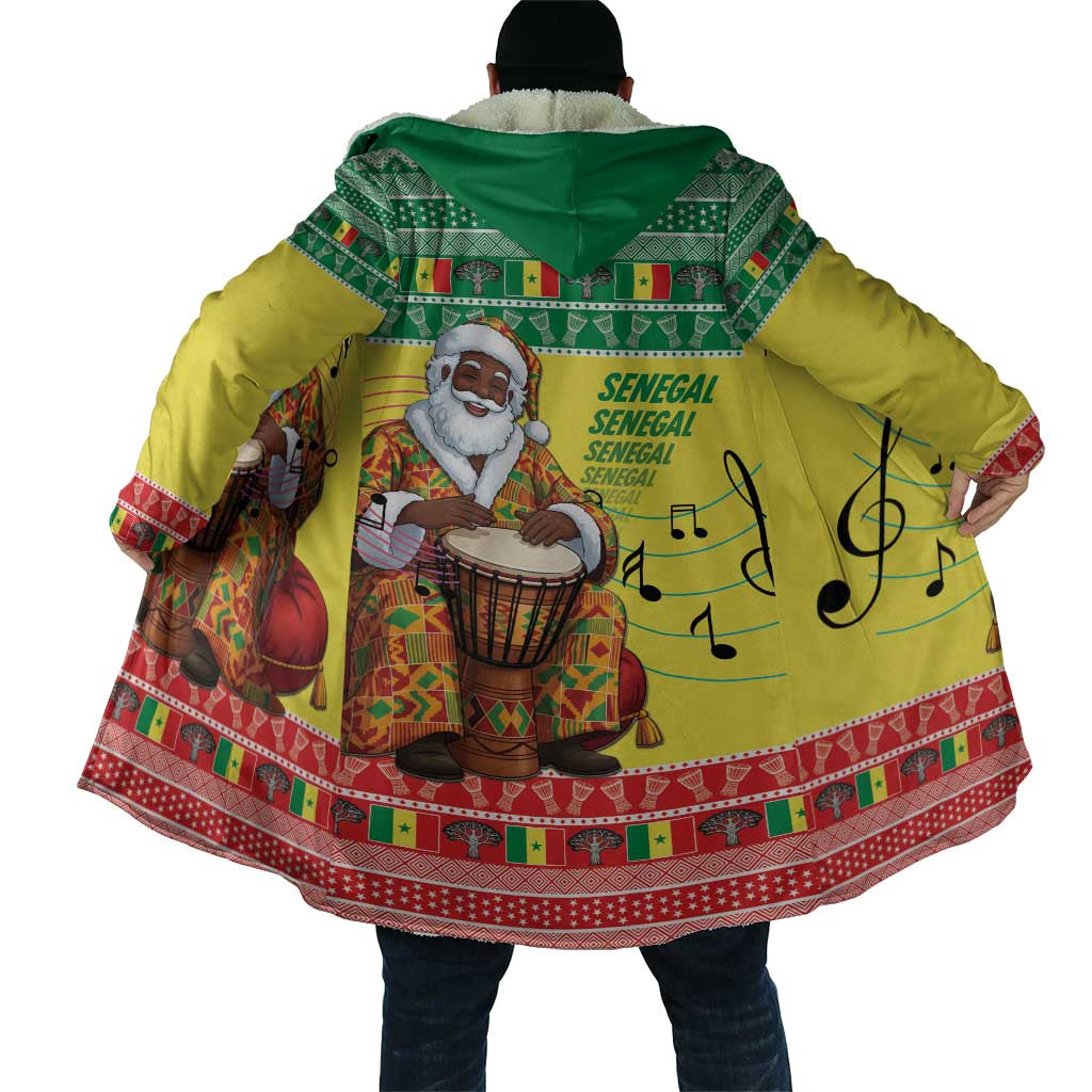 Senegal Christmas Cloak Black Santa Playing Djembe Drum