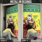 Senegal Christmas Door Cover Black Santa Playing Djembe Drum