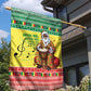Afro Chirstmas in Senegal Garden Flag Black Santa Playing Djembe Drum - African Pride