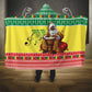 Afro Chirstmas in Senegal Hooded Blanket Black Santa Playing Djembe Drum - African Pride