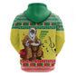 Afro Chirstmas in Senegal Hoodie Black Santa Playing Djembe Drum - African Pride