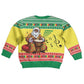 Afro Chirstmas in Senegal Kid Ugly Christmas Sweater Black Santa Playing Djembe Drum - African Pride