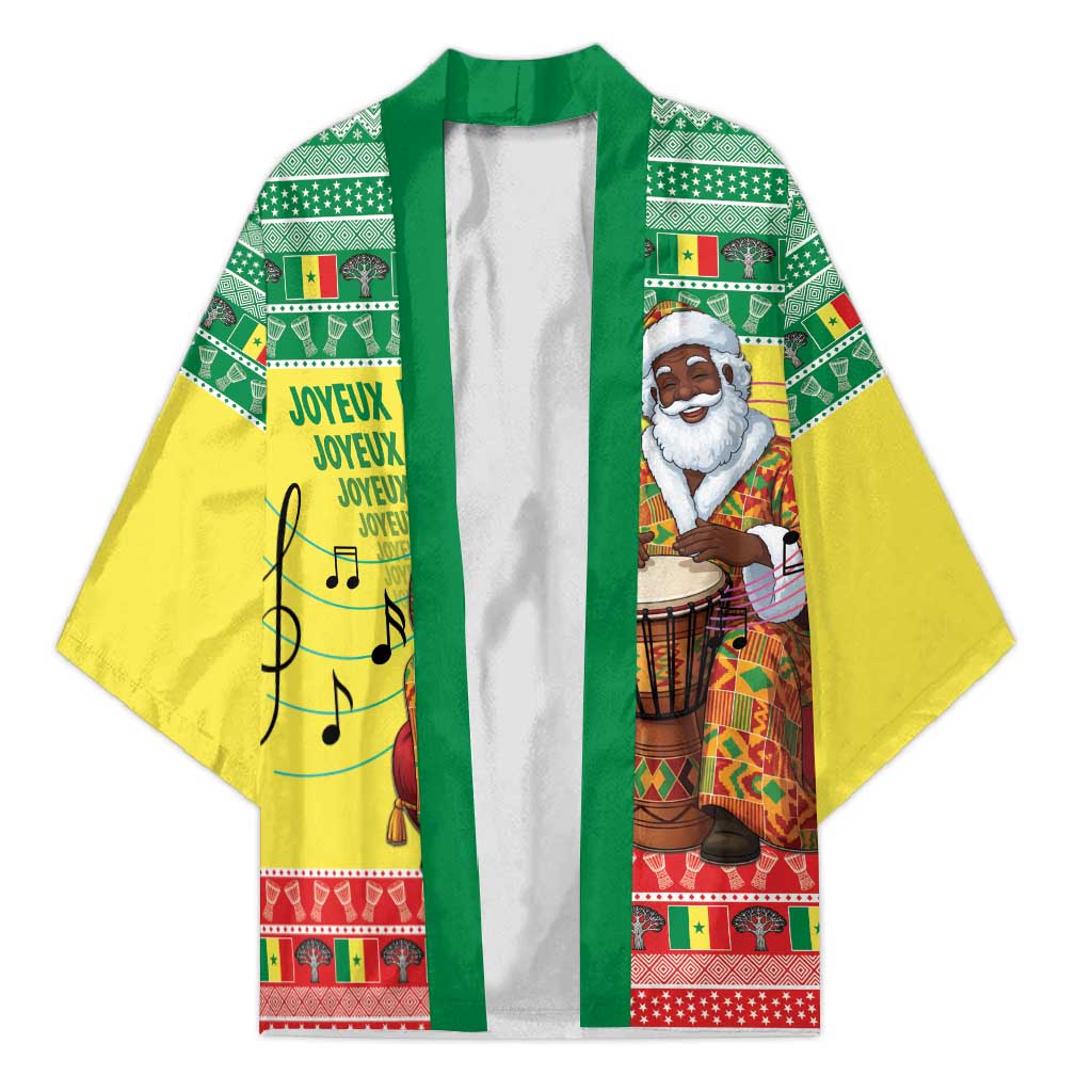 Senegal Christmas Kimono Black Santa Playing Djembe Drum