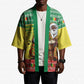 Senegal Christmas Kimono Black Santa Playing Djembe Drum