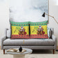 Senegal Christmas Pillow Cover Black Santa Playing Djembe Drum
