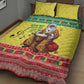 Afro Chirstmas in Senegal Quilt Bed Set Black Santa Playing Djembe Drum - African Pride