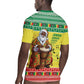 Afro Chirstmas in Senegal Rugby Jersey Black Santa Playing Djembe Drum - African Pride
