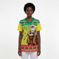 Senegal Christmas Scrub Top Black Santa Playing Djembe Drum - African Pride