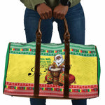 Senegal Christmas Travel Bag Black Santa Playing Djembe Drum