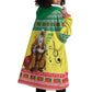 Afro Chirstmas in Senegal Wearable Blanket Hoodie Black Santa Playing Djembe Drum - African Pride