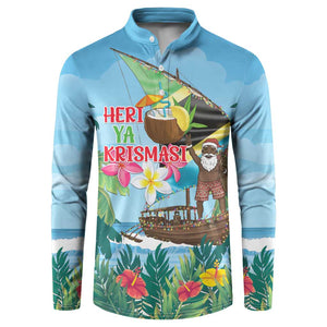 Tanzania Christmas Button Sweatshirt Heri ya Krismasi