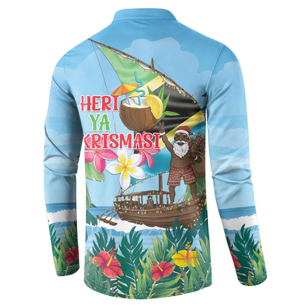 Tanzania Christmas Button Sweatshirt Heri ya Krismasi