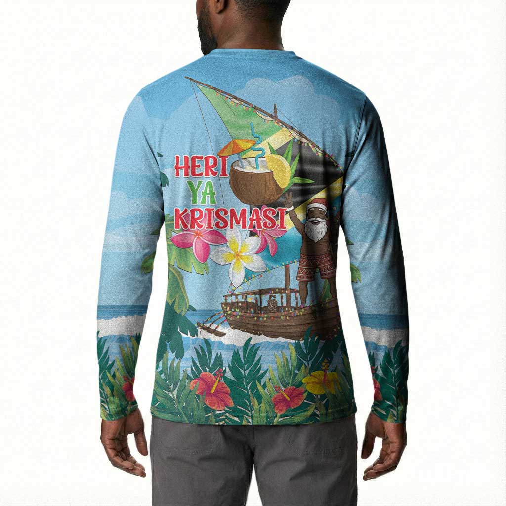 Tanzania Christmas Button Sweatshirt Heri ya Krismasi