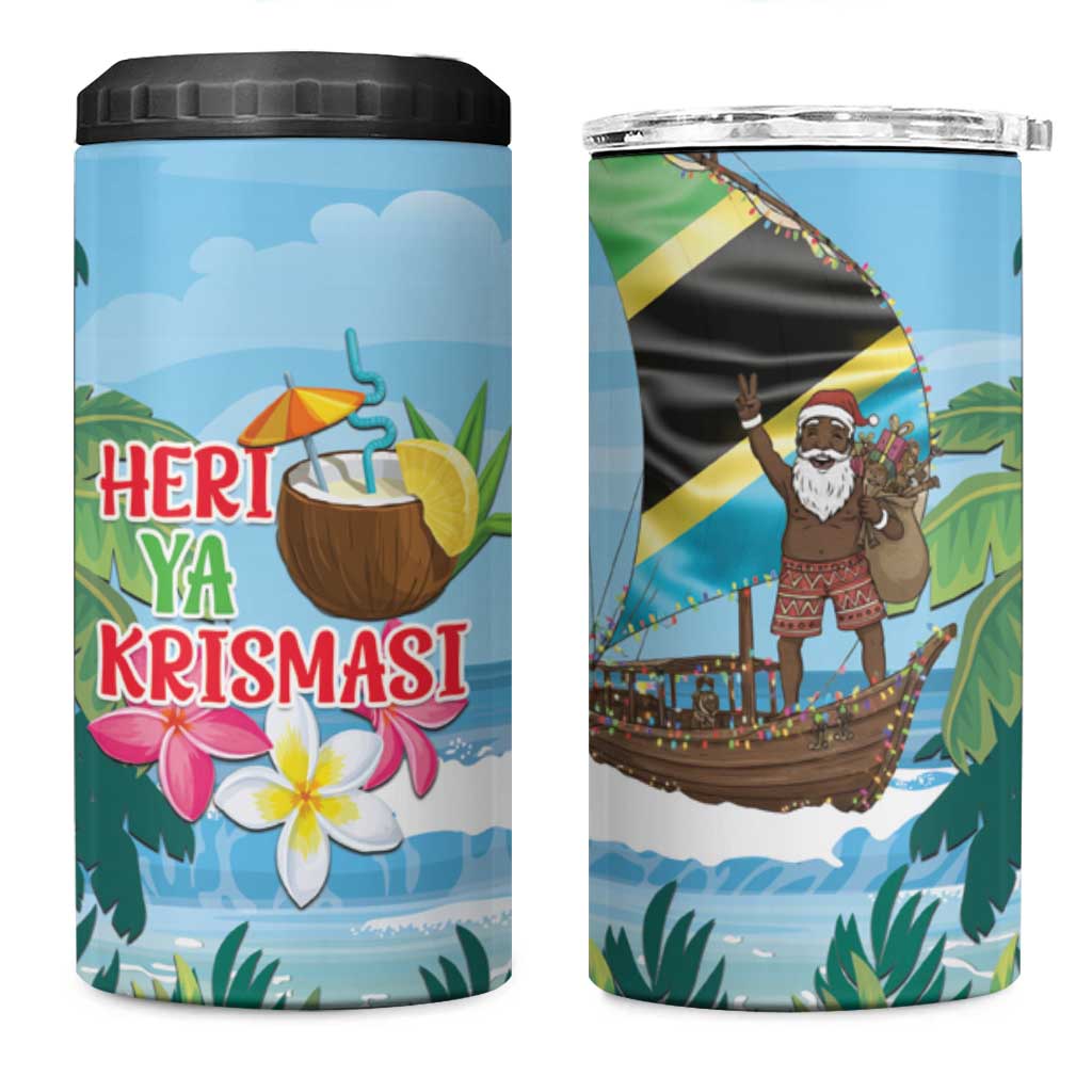 Afro Chirstmas in Tanzania 4 in 1 Can Cooler Tumbler Heri ya Krismasi - African Pride