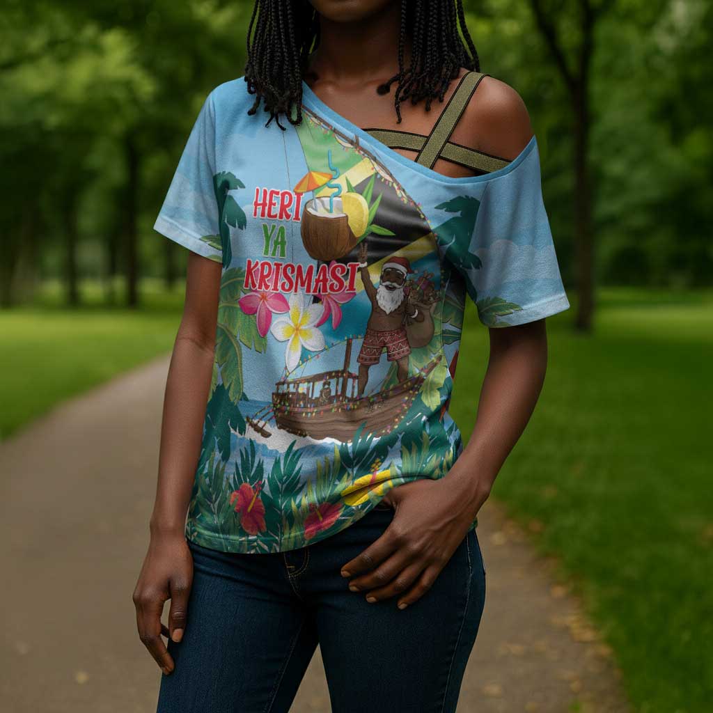 Tanzania Christmas Cross Shoulder Shirt Heri ya Krismasi