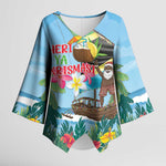 Tanzania Christmas Kimono Sleeve Blouse Heri ya Krismasi