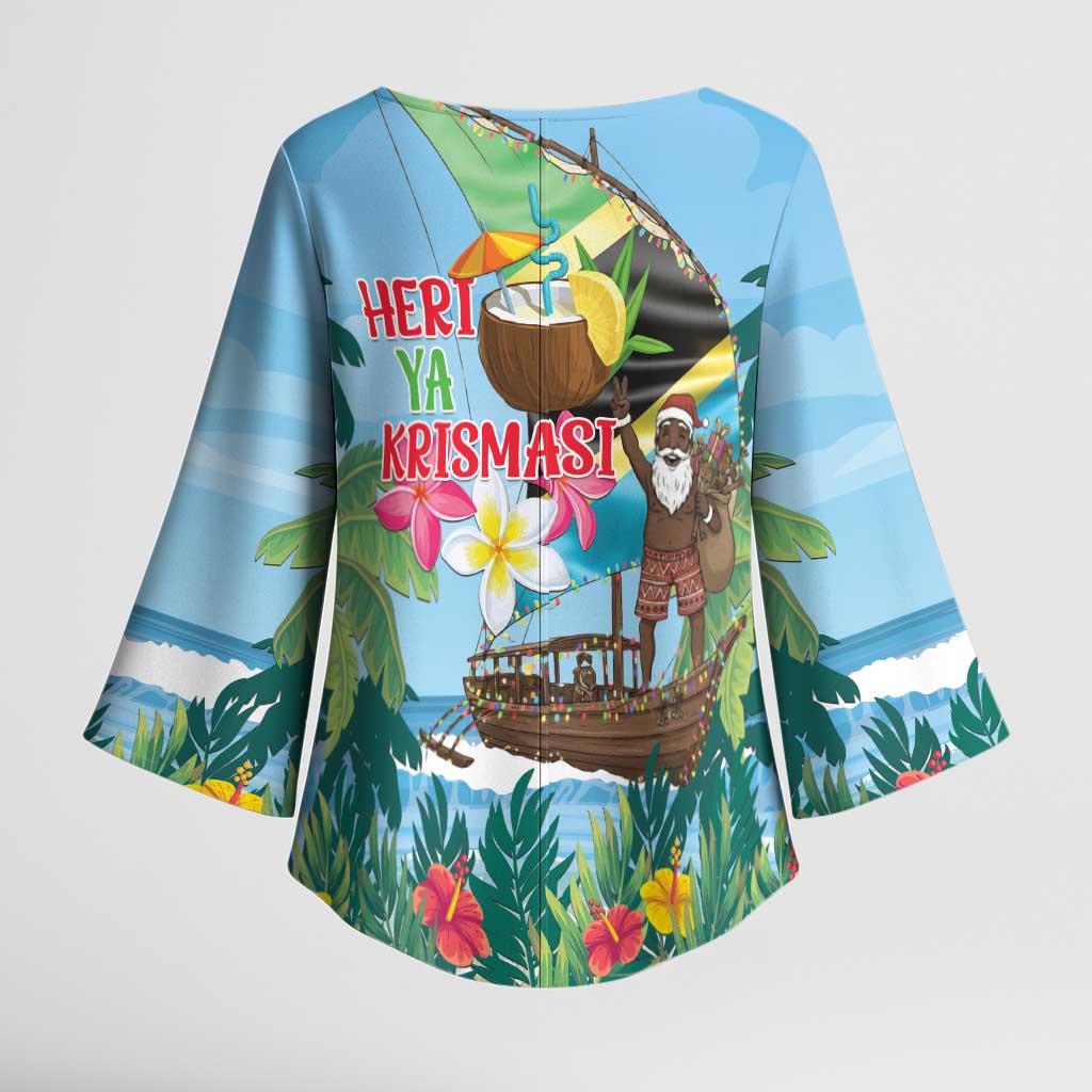 Tanzania Christmas Kimono Sleeve Blouse Heri ya Krismasi
