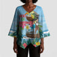 Tanzania Christmas Kimono Sleeve Blouse Heri ya Krismasi