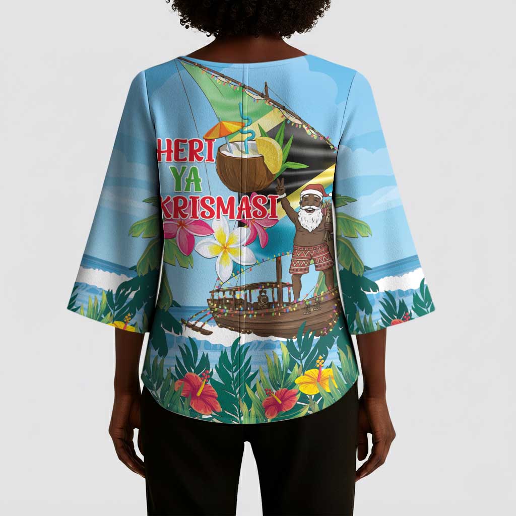 Tanzania Christmas Kimono Sleeve Blouse Heri ya Krismasi