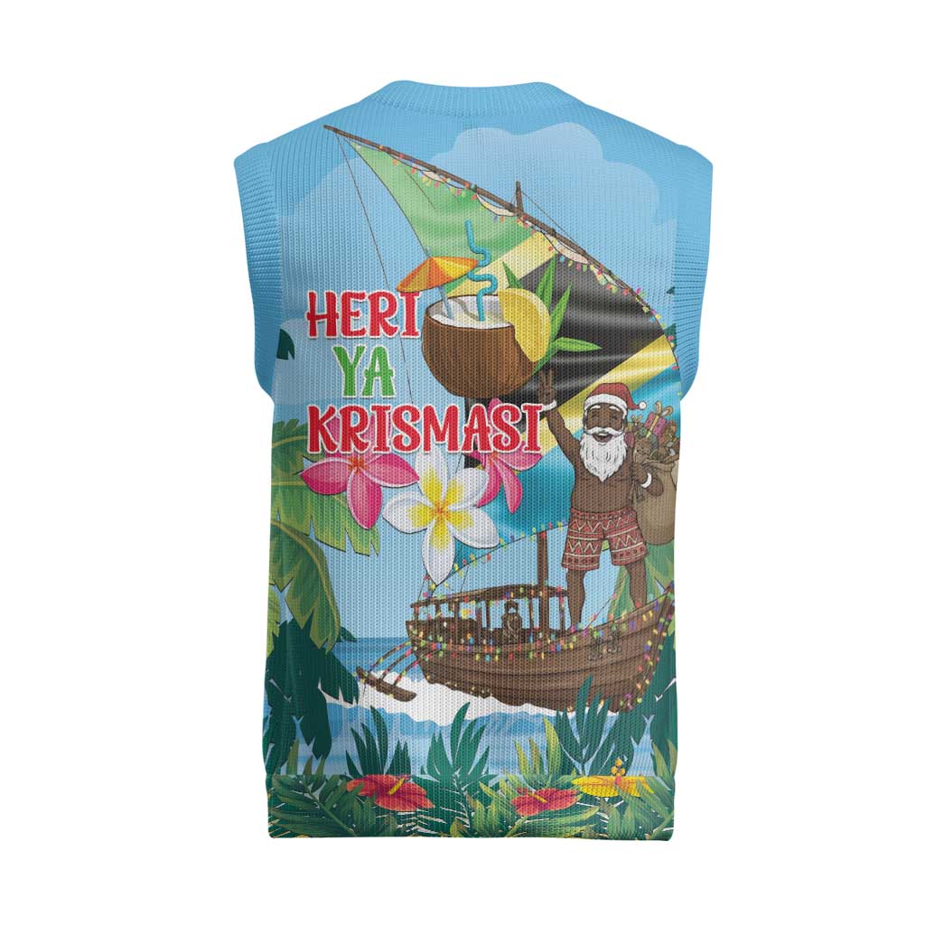 Afro Chirstmas in Tanzania Christmas Knitted V-Neck Vest Heri ya Krismasi - African Pride