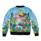 Afro Chirstmas in Tanzania Sleeve Zip Bomber Jacket Heri ya Krismasi - African Pride