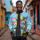 Afro Chirstmas in Tanzania Sleeve Zip Bomber Jacket Heri ya Krismasi - African Pride